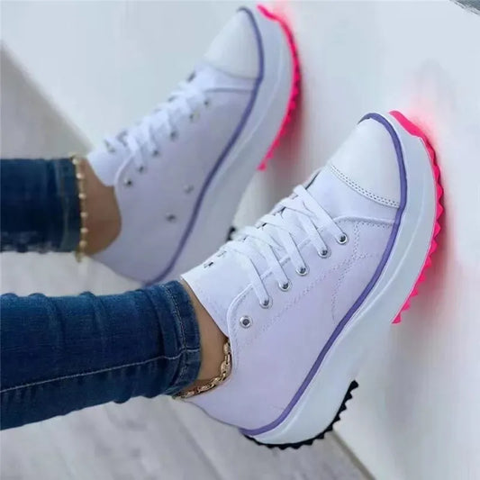 White Canvas Shoes Women Sneakers